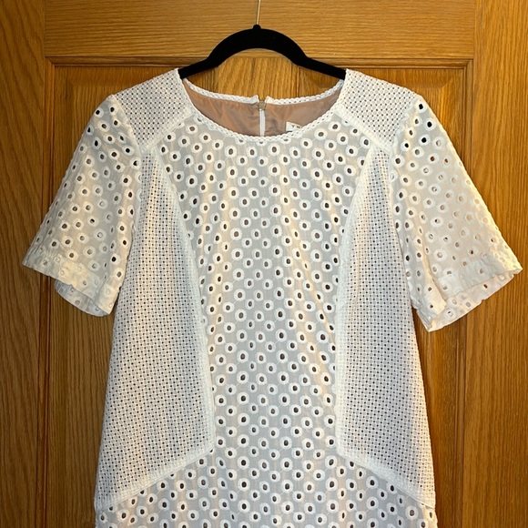 Trina Turk White Marquise Circle Eyelet Dress (Size 10) - Picture 3 of 9